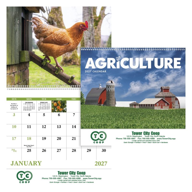 Custom Good Value™ Agriculture - Spiral Calendar