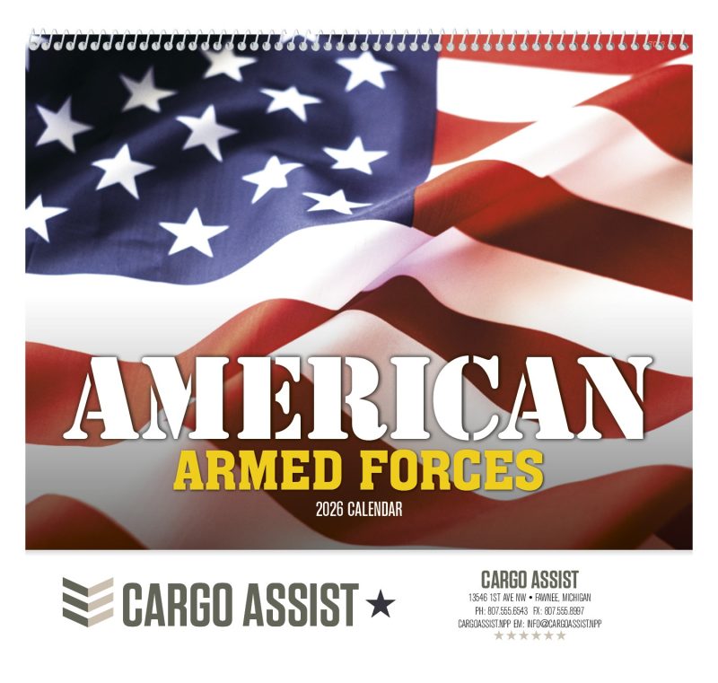 Custom Good Value™ American Armed Forces - Spiral Calendar - 2