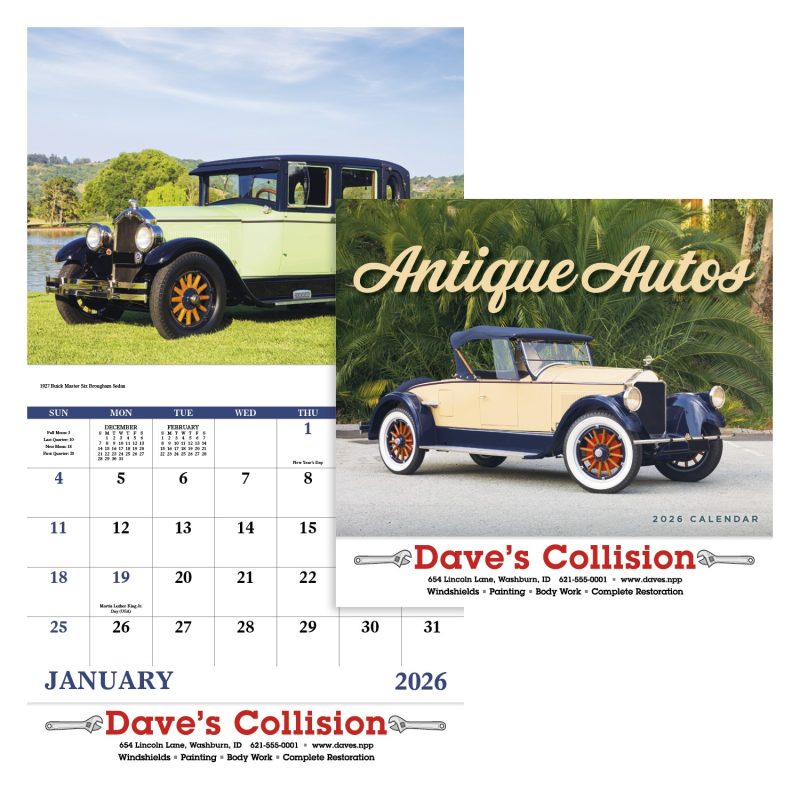 Custom Good Value™ Antique Autos Calendar - 1