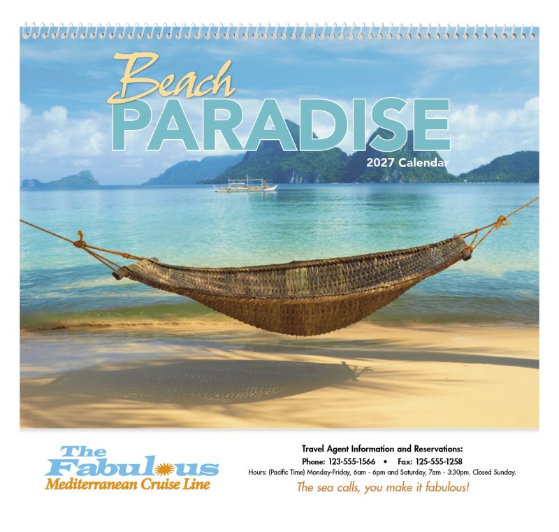 Custom Good Value™ Beach Paradise - Spiral Calendar - 5