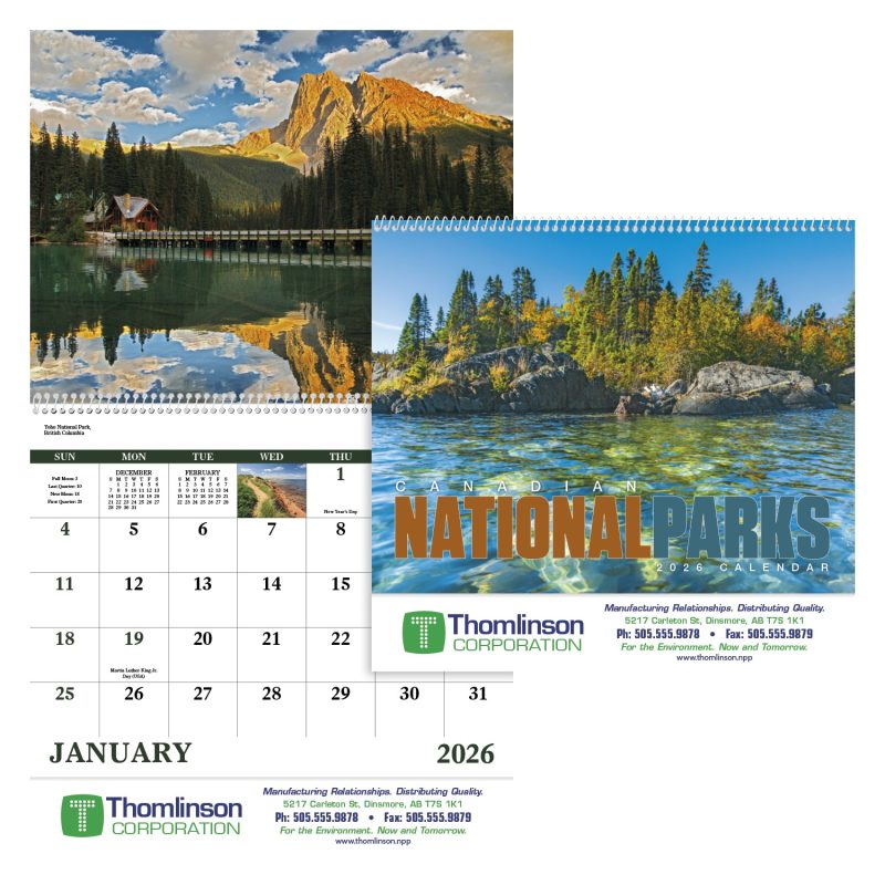 Custom Good Value™ Canadian National Parks - Spiral Calendar - 1