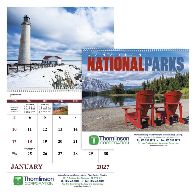 Custom Good Value™ Canadian National Parks - Spiral Calendar