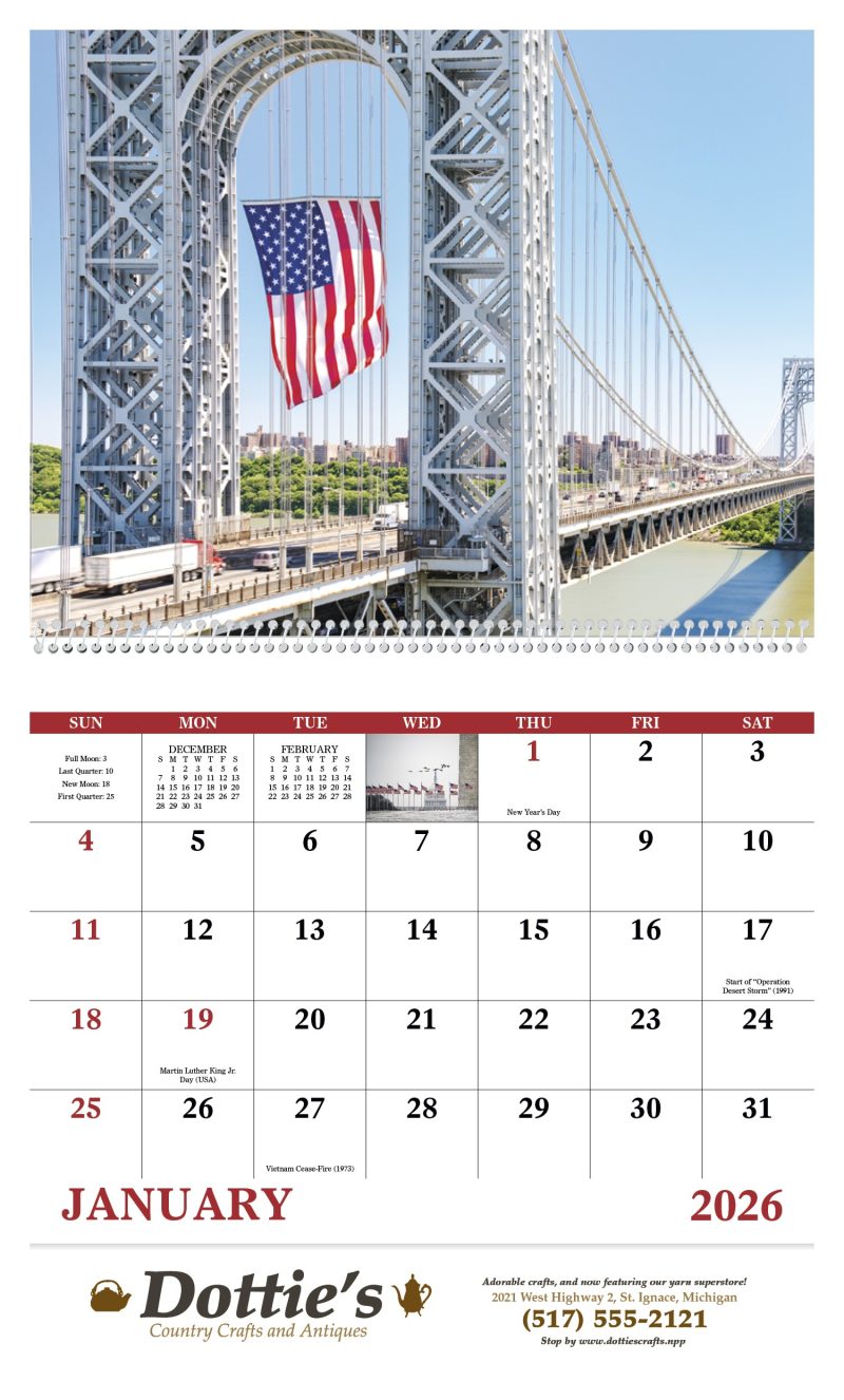 Custom Good Value™ Celebrate America - Spiral Calendar - 3