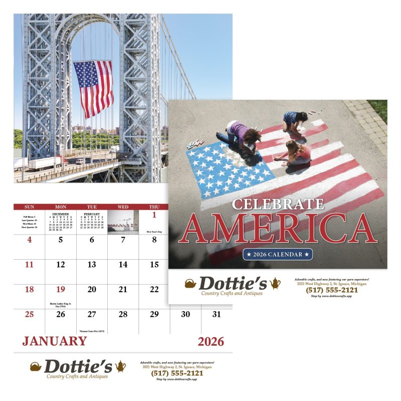 Custom Good Value™ Celebrate America - Stapled Calendar - 1