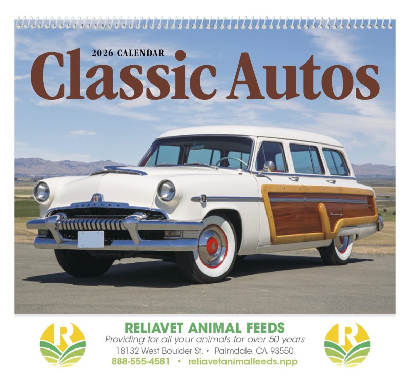 Custom Good Value™ Classic Autos - Spiral Calendar - 2