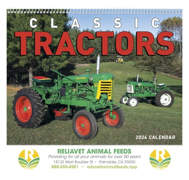 Custom Good Value™ Classic Tractor - Spiral Calendar - 2