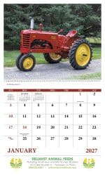 Custom Good Value™ Classic Tractor - Spiral Calendar - 6