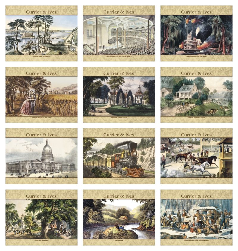 Custom Good Value™ Currier & Ives - Spiral Calendar - 7