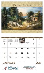 Custom Good Value™ Currier & Ives - Stapled Calendar - 3