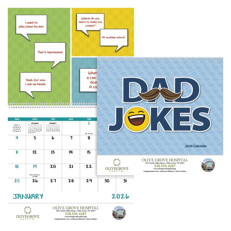 Custom Good Value™ Dad Jokes - Spiral Calendar - 1