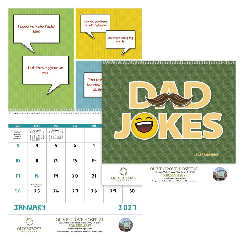 Custom Good Value™ Dad Jokes - Spiral Calendar