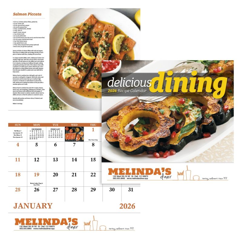 Custom Good Value™ Delicious Dining - Stapled Calendar - 1