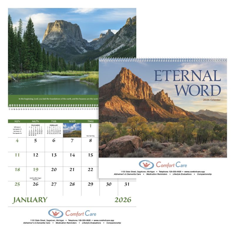Custom Good Value™ Eternal Word w Pre-Planning Sheet - Spiral Calendar - 1