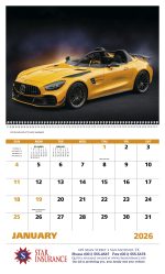 Custom Good Value™ Exotic Sports Cars - Spiral Calendar - 3