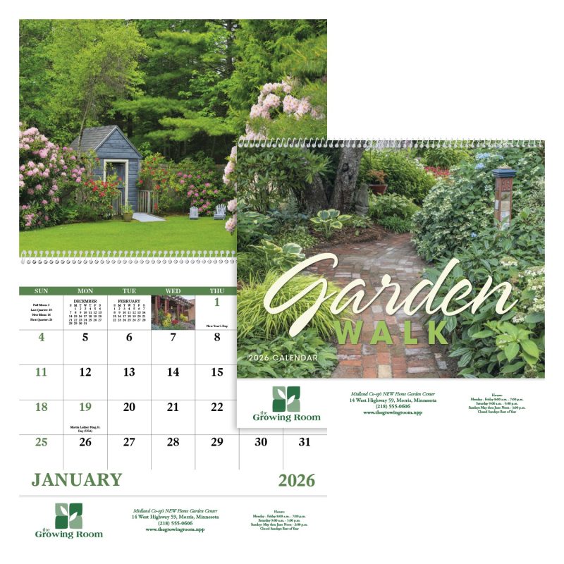 Custom Good Value™ Garden Walk - Spiral Calendar - 1