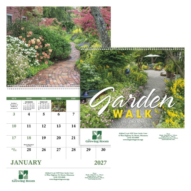 Custom Good Value™ Garden Walk - Spiral Calendar