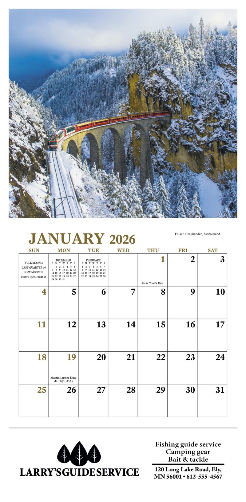 Custom Good Value™ Glorious Getaways - Mini Calendar - 3
