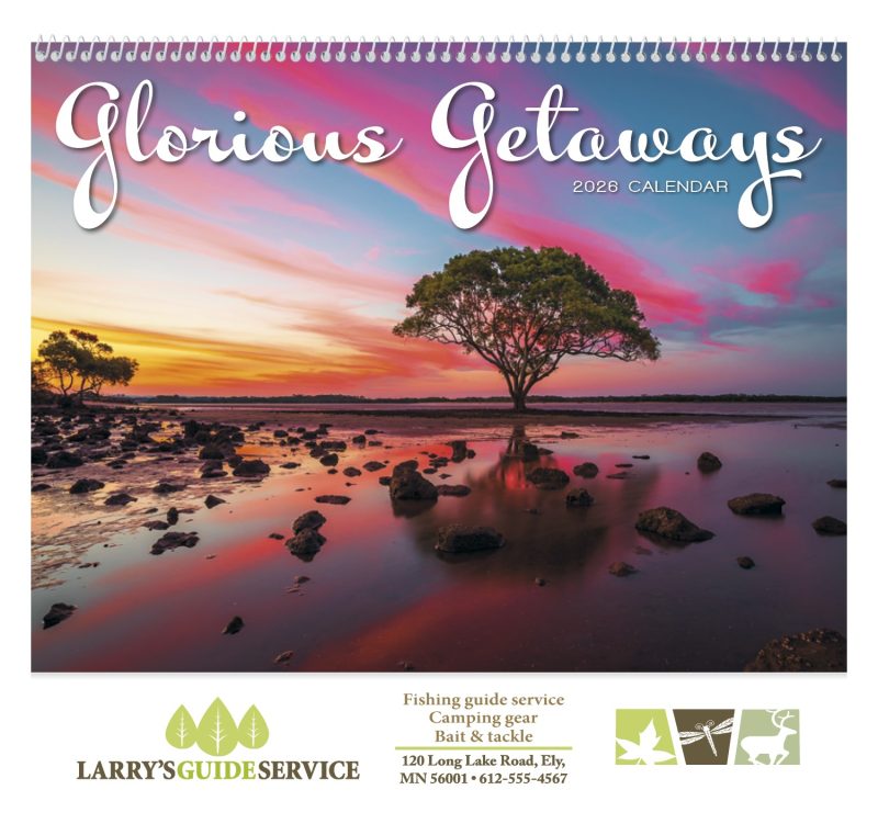 Custom Good Value™ Glorious Getaways - Spiral Calendar - 2