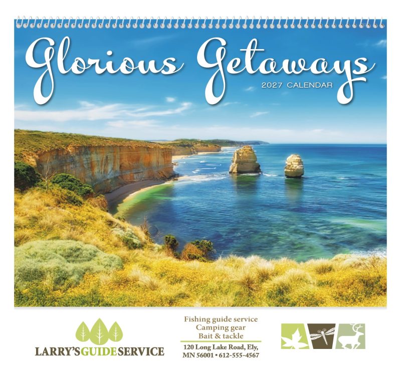 Custom Good Value™ Glorious Getaways - Spiral Calendar - 5