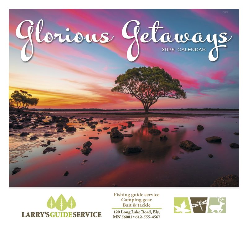 Custom Good Value™ Glorious Getaways - Stapled Calendar - 2