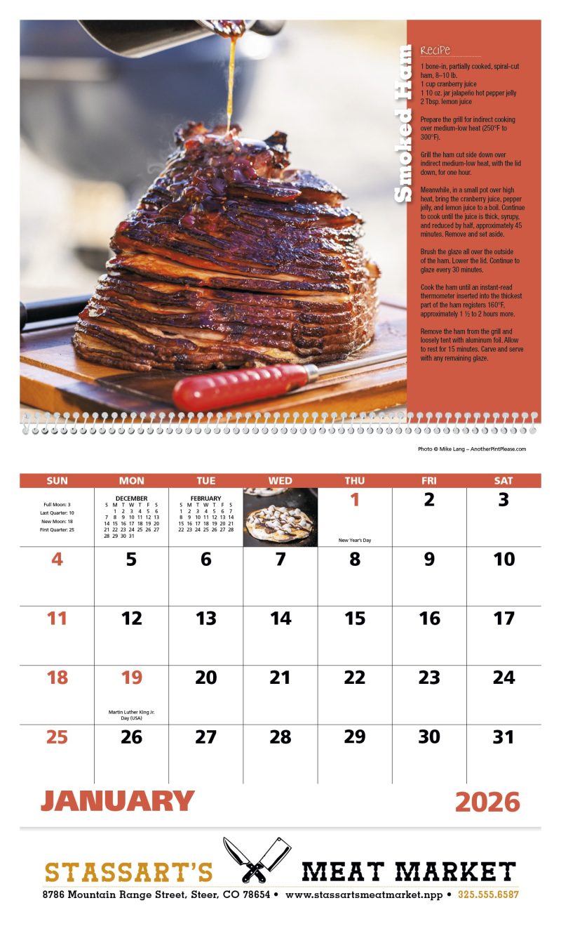 Custom Good Value™ Grilling - Spiral Calendar - 3