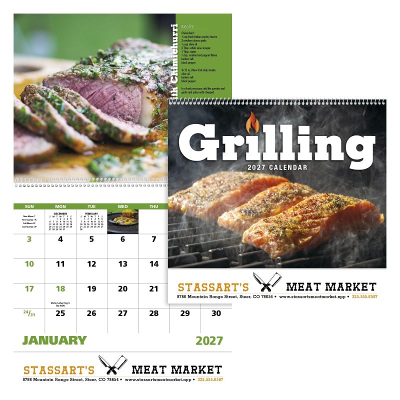 Custom Good Value™ Grilling - Spiral Calendar