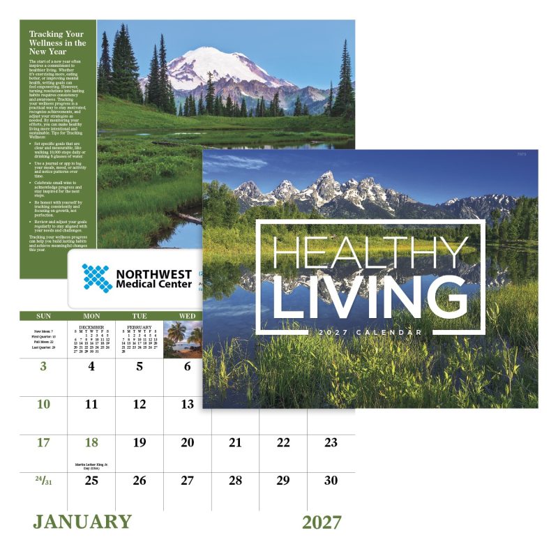 Custom Good Value™ Healthy Living - Window Calendar
