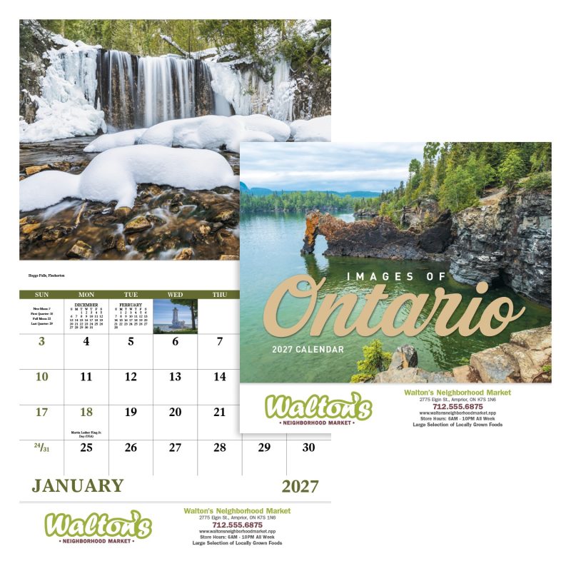 Custom Good Value™ Images of Ontario - Stapled Calendar