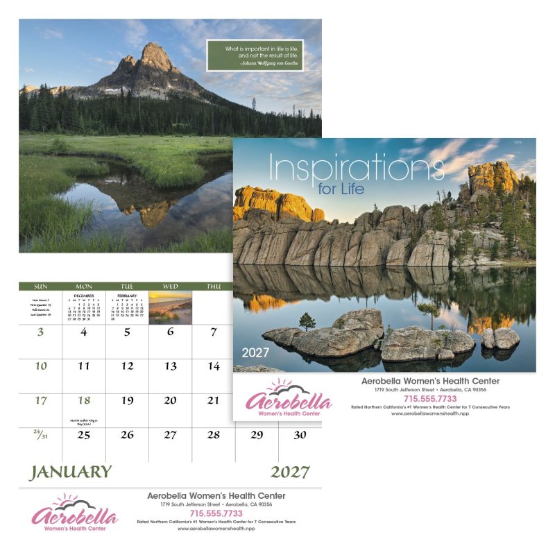 Custom Good Value™ Inspirations for Life - Stapled Calendar