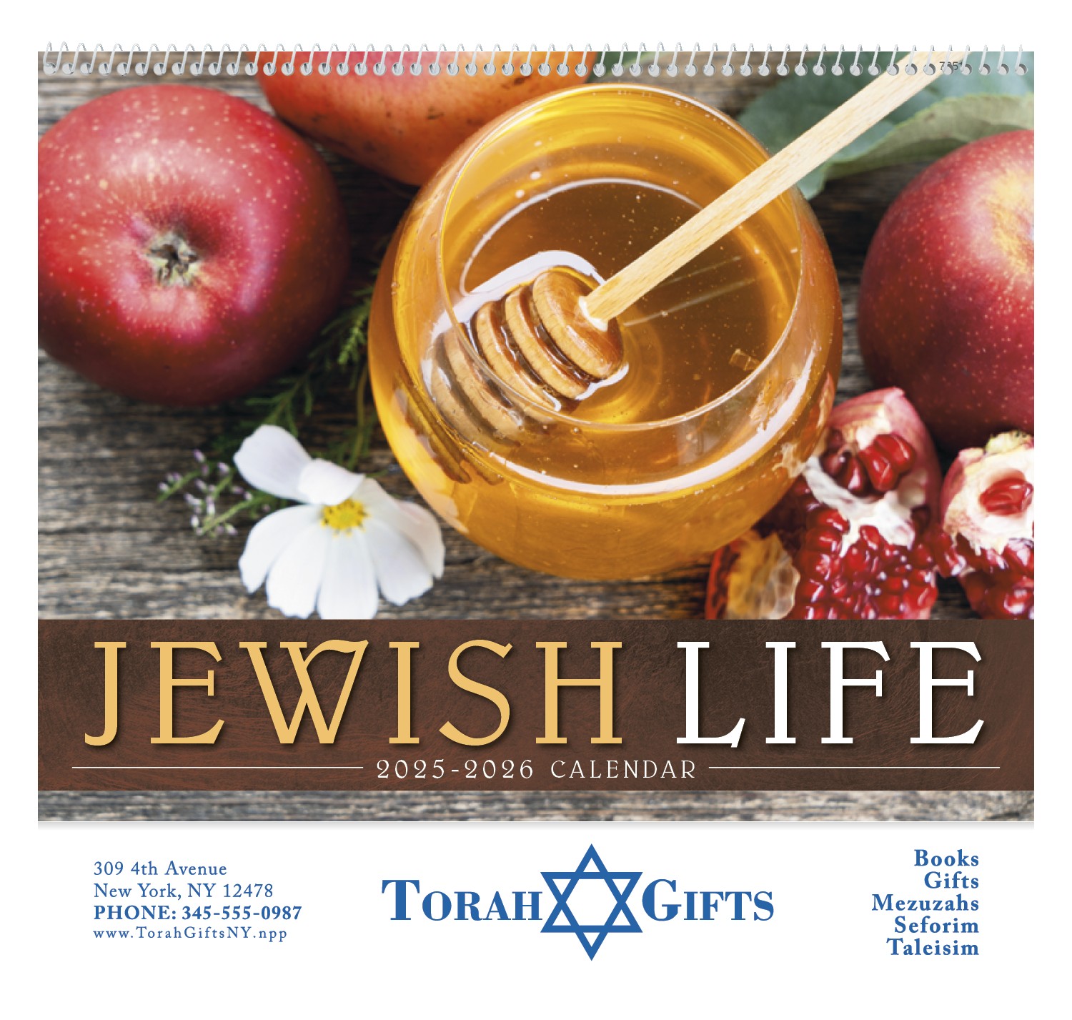 Good Value™ Jewish Life – Spiral Calendar – Swag Made in the USA
