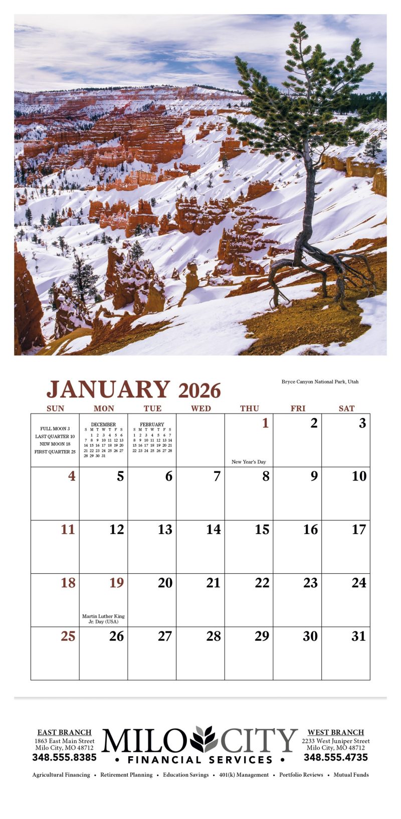 Custom Good Value™ Landscapes of America - Mini Calendar - 3