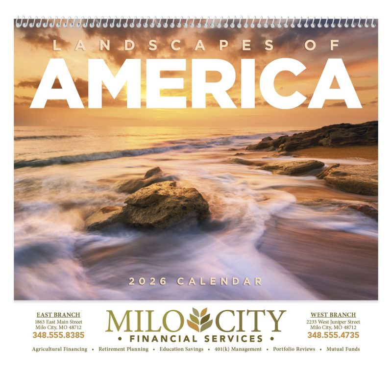 Custom Good Value™ Landscapes of America - Spiral Calendar - 2