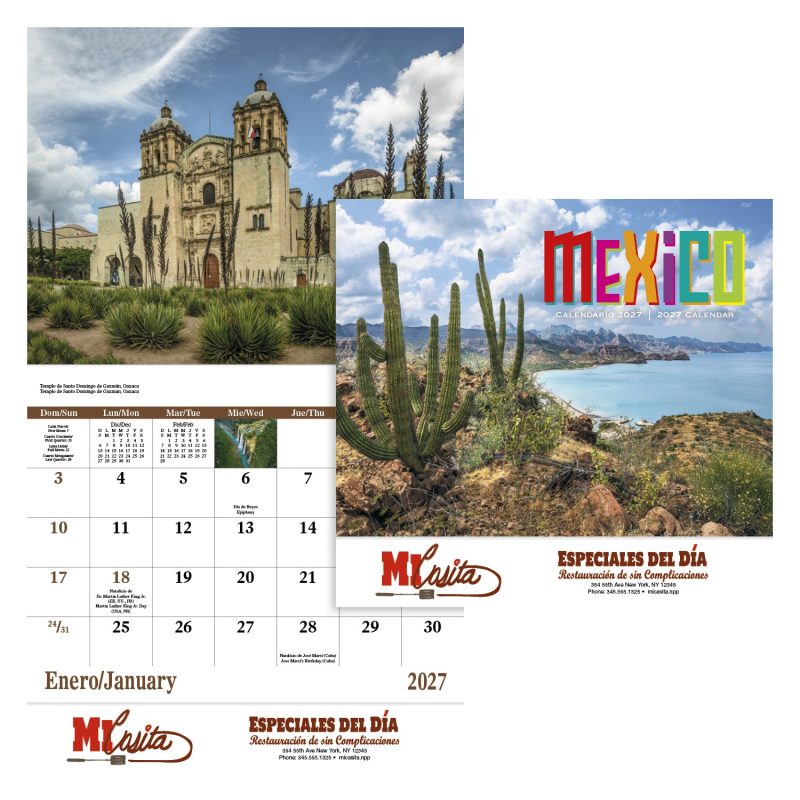 Custom Good Value™ Mexico - Stapled Calendar