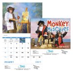 Custom Good Value™ Monkey Mischief - Stapled Calendar
