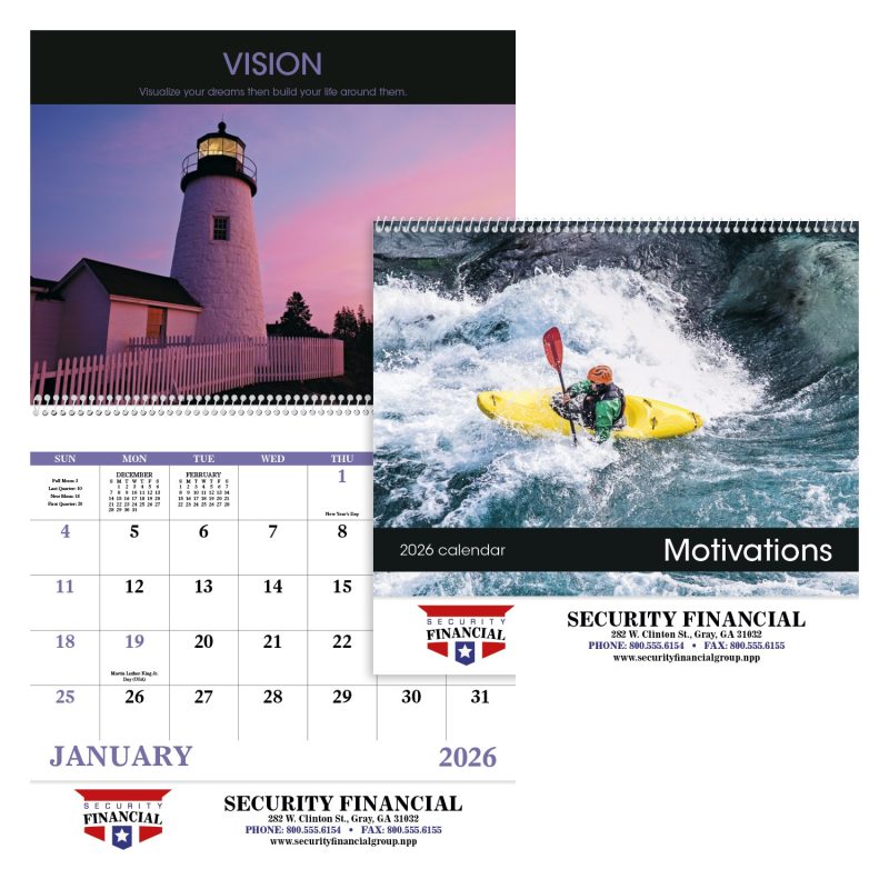 Custom Good Value™ Motivations - Spiral Calendar - 1