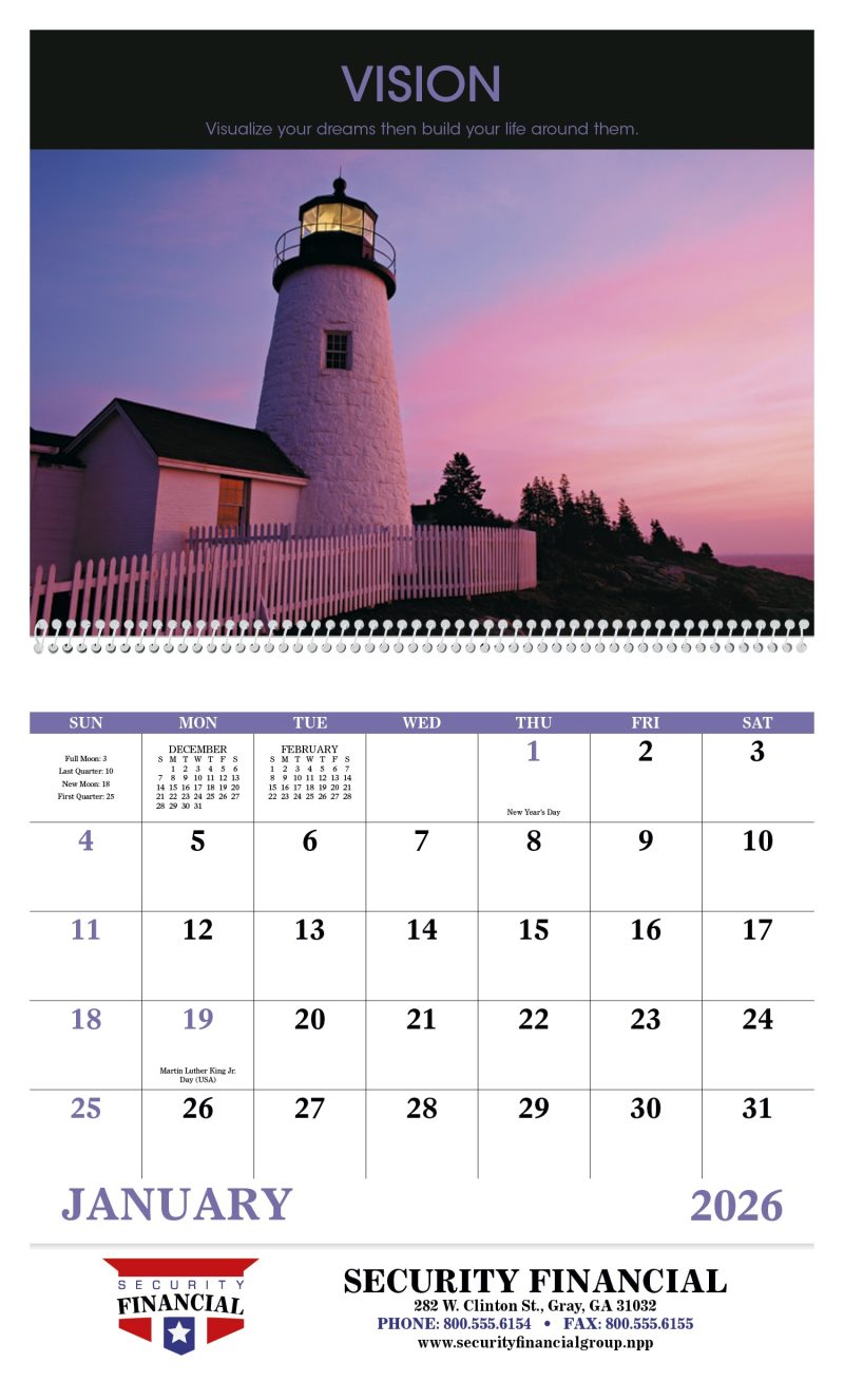Custom Good Value™ Motivations - Spiral Calendar - 3