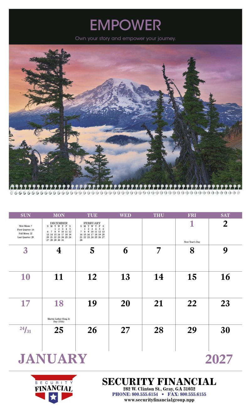 Custom Good Value™ Motivations - Spiral Calendar - 6