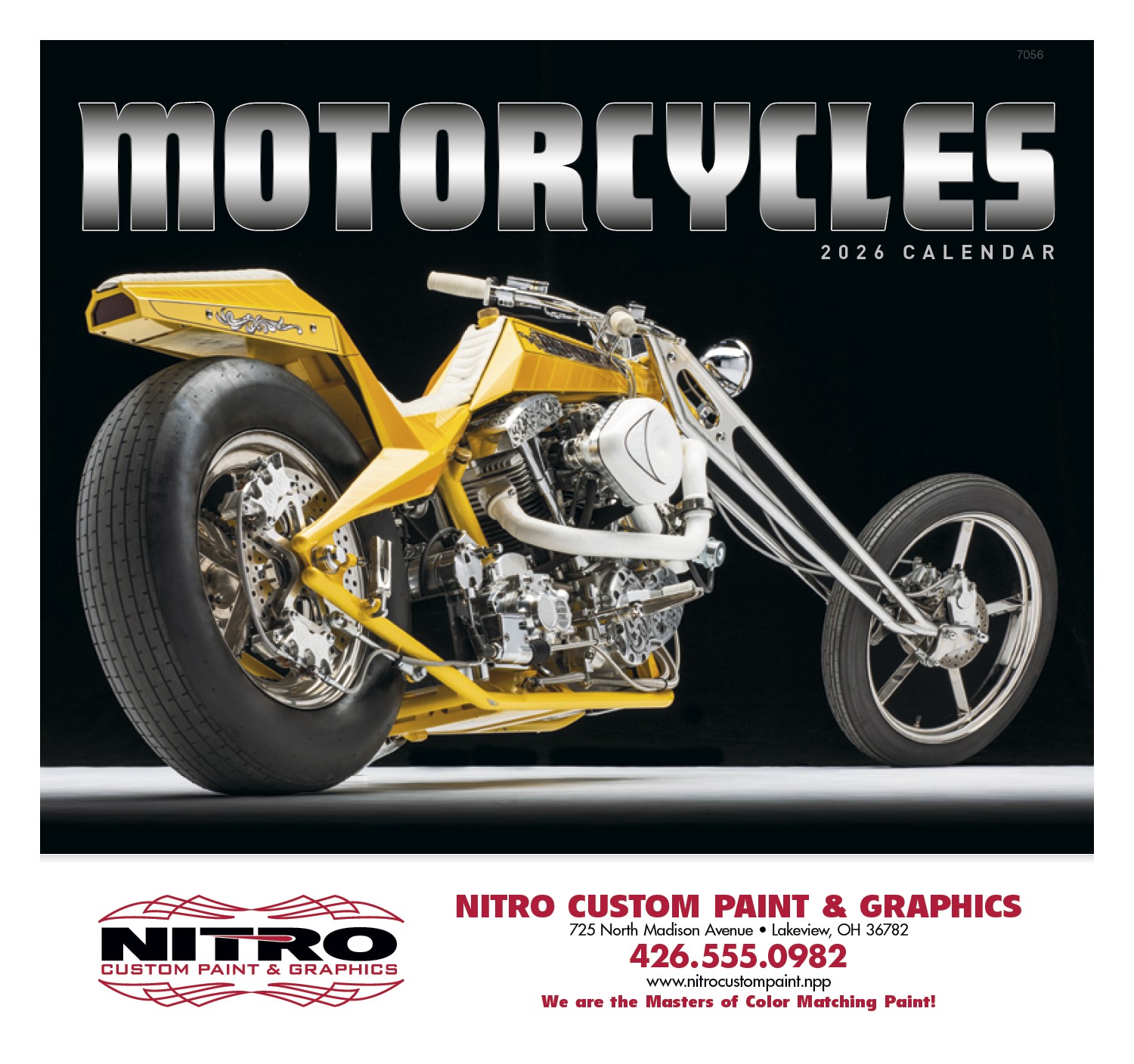 Good Value™ Motorcycles – Stapled Calendar – Swag Made in the USA