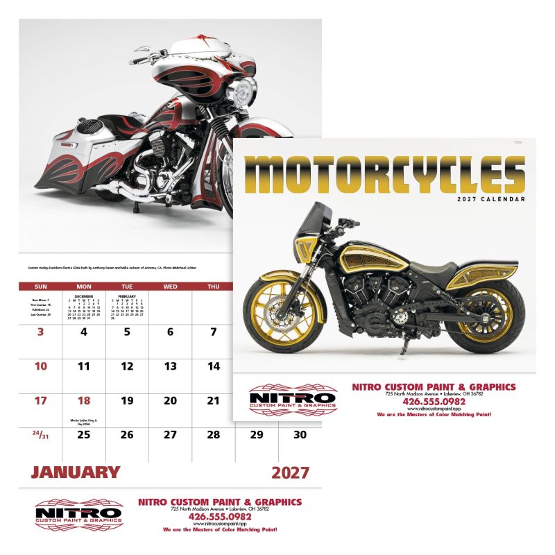 Custom Good Value™ Motorcycles - Stapled Calendar