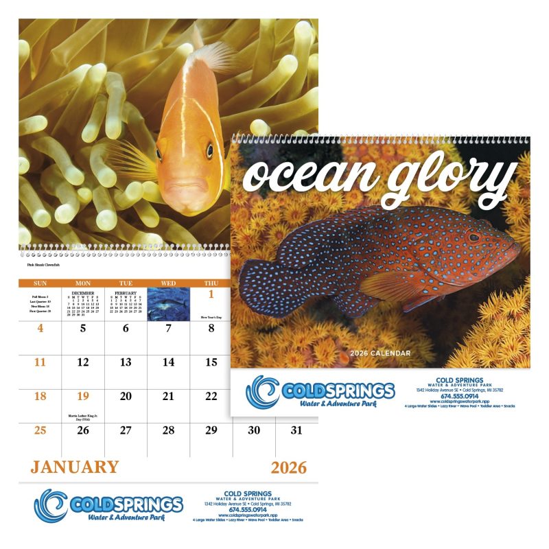 Custom Good Value™ Ocean Glory - Spiral Calendar - 1