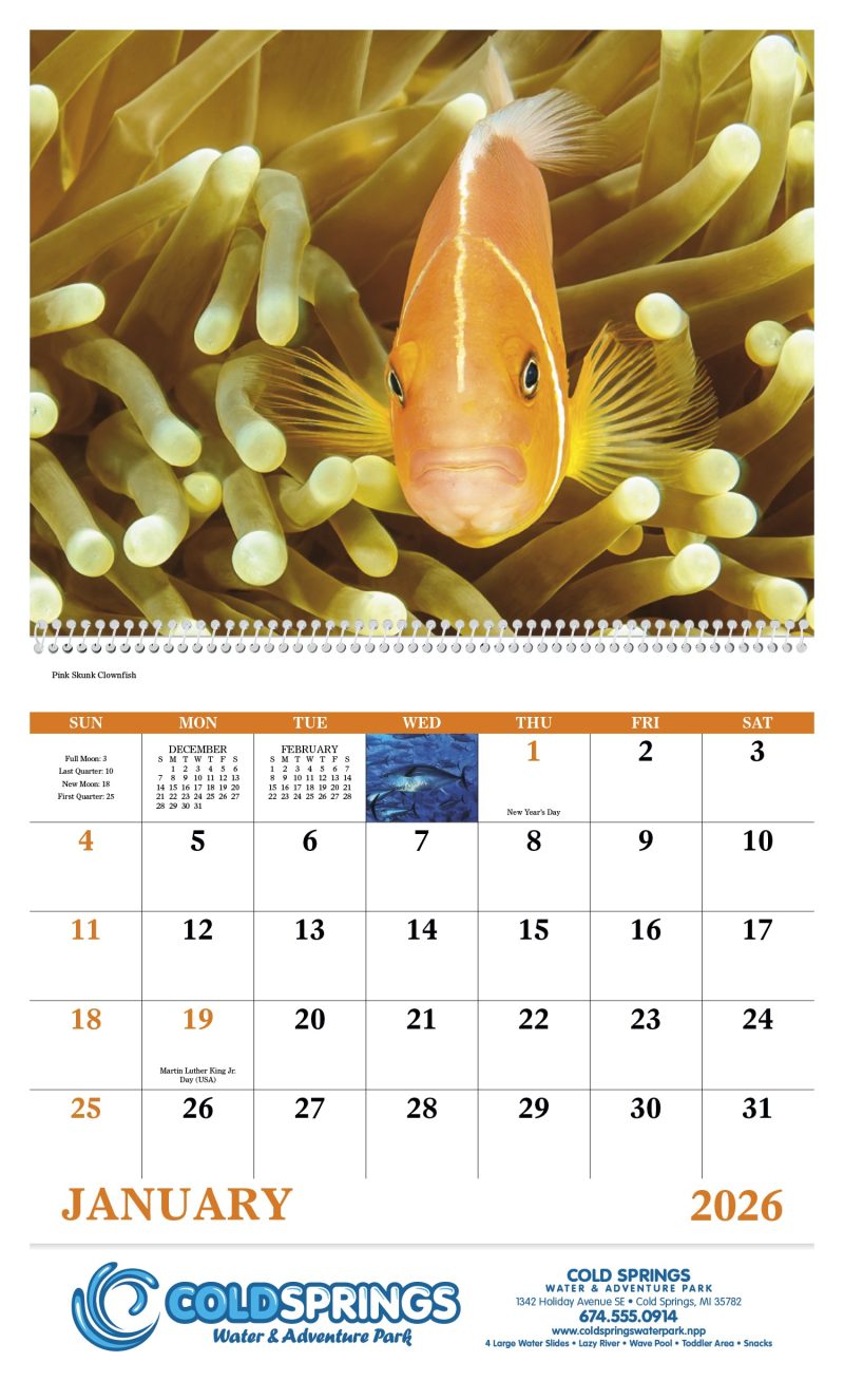 Custom Good Value™ Ocean Glory - Spiral Calendar - 3