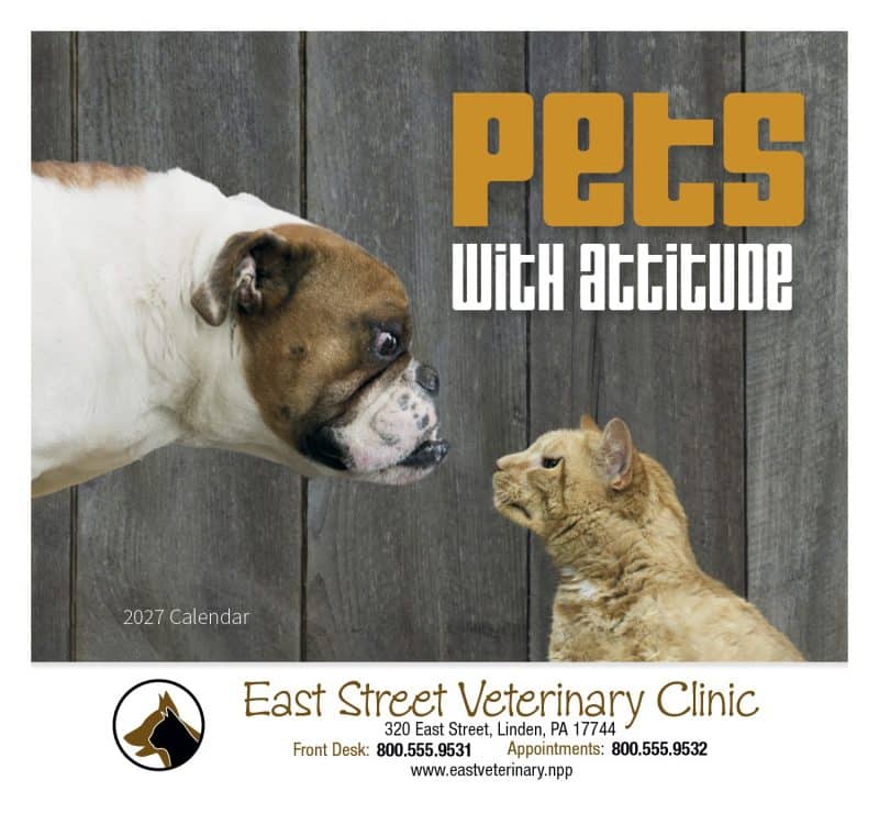 Custom Good Value™ Pets with Attitude - Stapled Calendar - 5