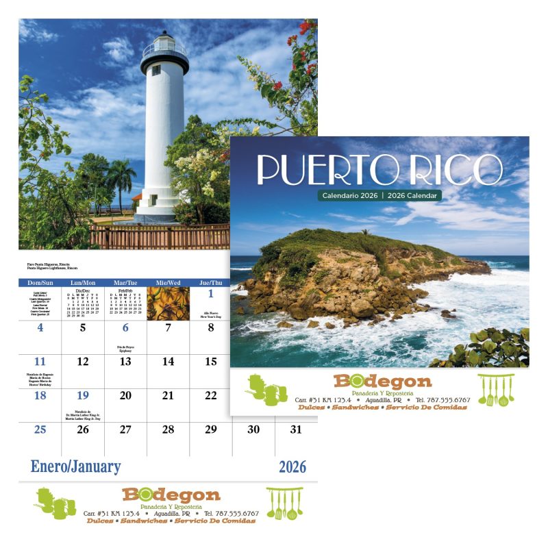 Custom Good Value™ Puerto Rico - Stapled Calendar - 1