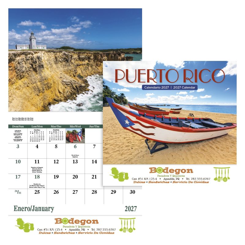 Custom Good Value™ Puerto Rico - Stapled Calendar