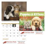 Custom Good Value™ Puppies & Kittens - Spiral Calendar