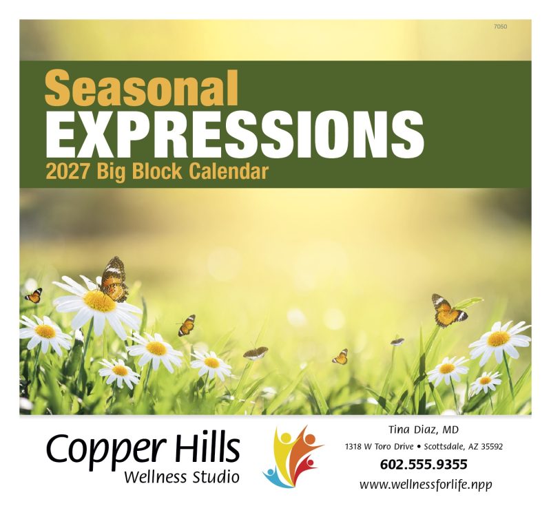 Custom Good Value™ Seasonal Expressions Big Block - Stapled Calendar - 5