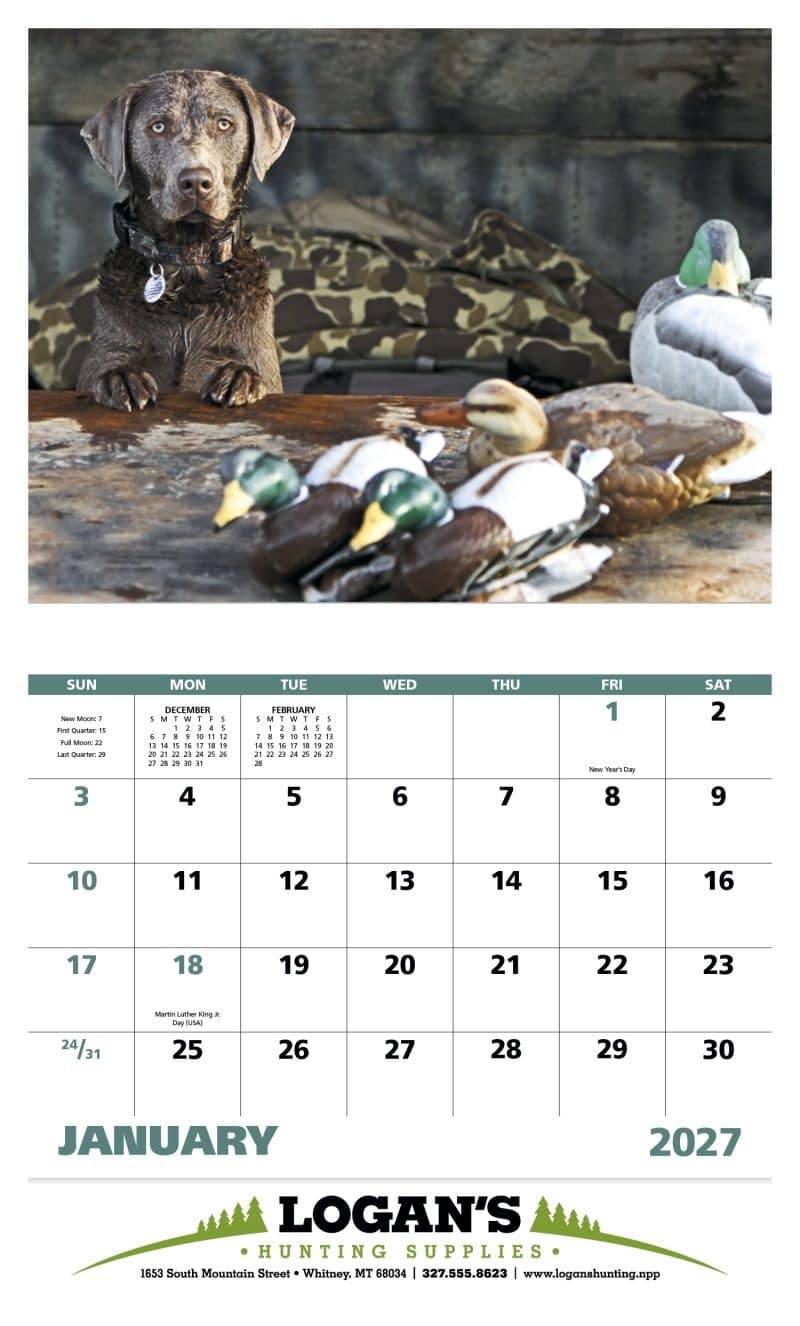 Custom Good Value™ Sporting Dogs - Stapled Calendar - 6