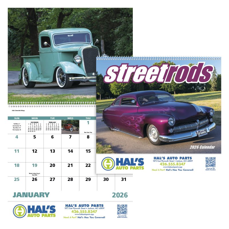 Custom Good Value™ Street Rods - Spiral Calendar - 1