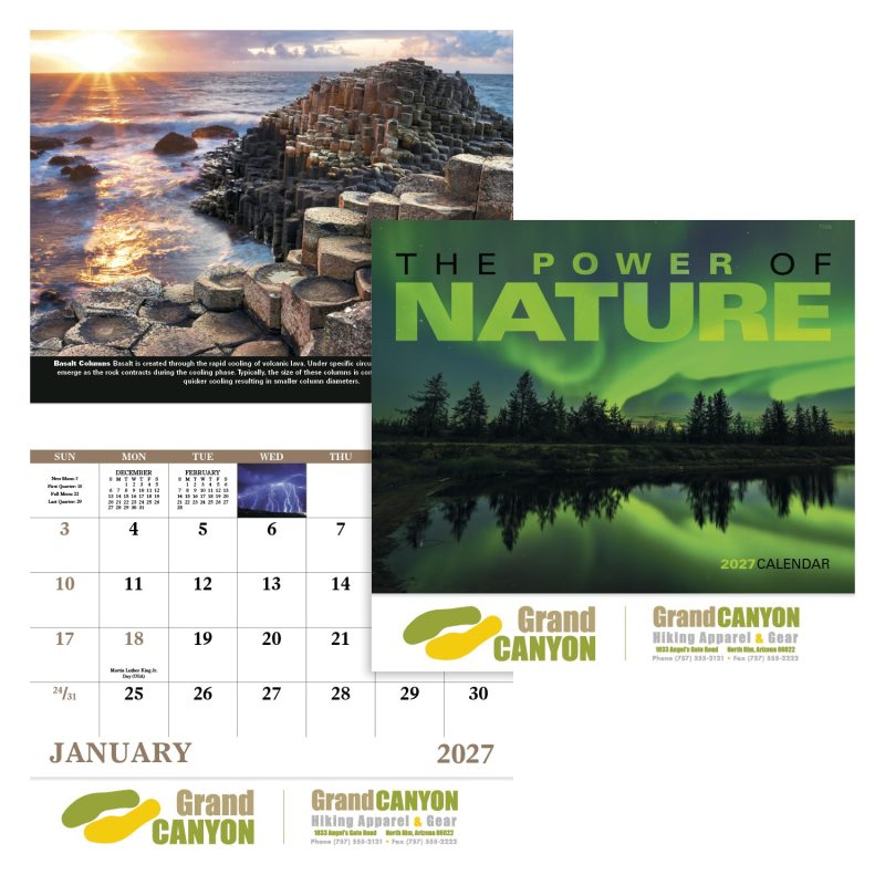 Custom Good Value™ The Power of Nature - Stapled Calendar