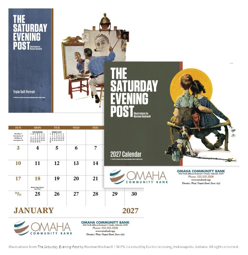 Custom Good Value™ The Saturday Evening Post Illustrations by Norman Rockwell ? Stapled Calendar